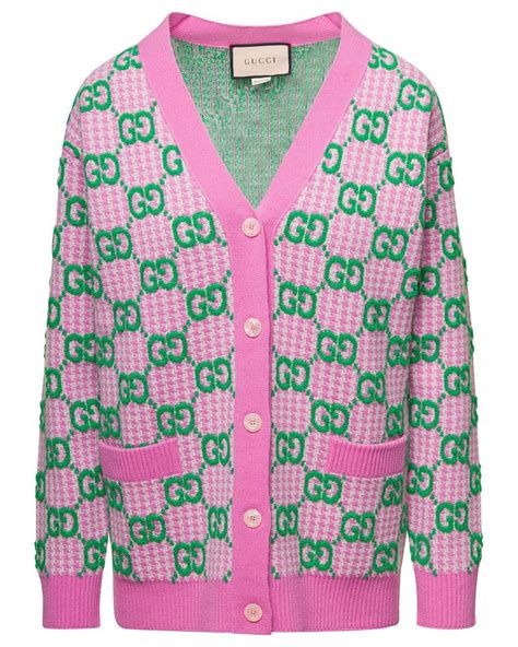 gucci adidas sweater pink|gucci pink and green cardigan.